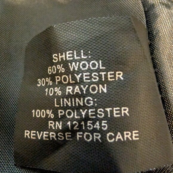 Vintage London Fog Wool Blend Full Length Coat | Women's, Charcoal Gray, Size 14 - Picture 15 of 15